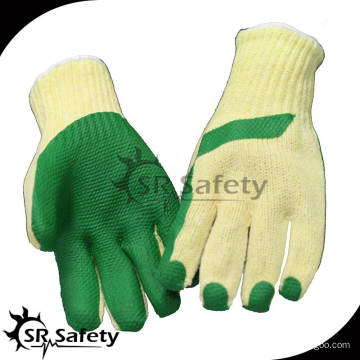 SRSAFETY 7G Polycotton Liner beschichtetes Gummi auf Handflächen-Sicherheitshandschuhen, für den Wintergebrauch